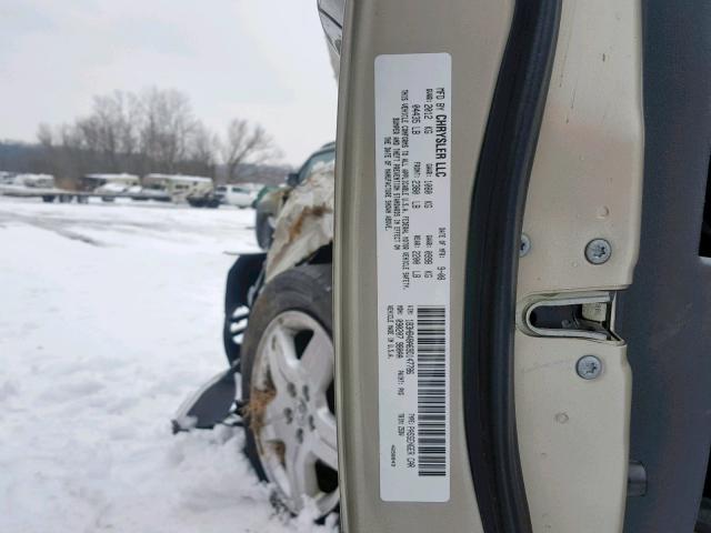 1B3HB48A69D147786 - 2009 DODGE CALIBER SX BEIGE photo 10