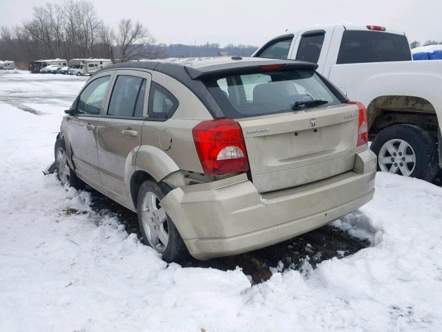 1B3HB48A69D147786 - 2009 DODGE CALIBER SX BEIGE photo 3