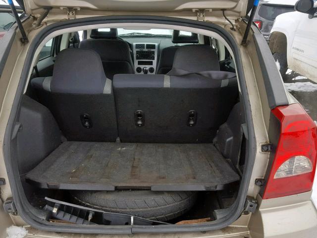 1B3HB48A69D147786 - 2009 DODGE CALIBER SX BEIGE photo 9