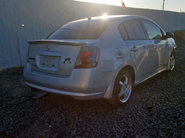 3N1BB61E08L726023 - 2008 NISSAN SENTRA SE- SILVER photo 4