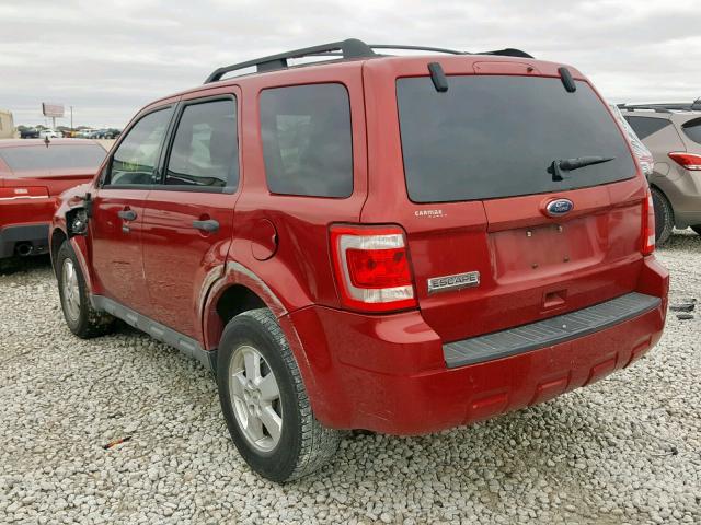 1FMCU0D70BKA07400 - 2011 FORD ESCAPE XLT BURGUNDY photo 3
