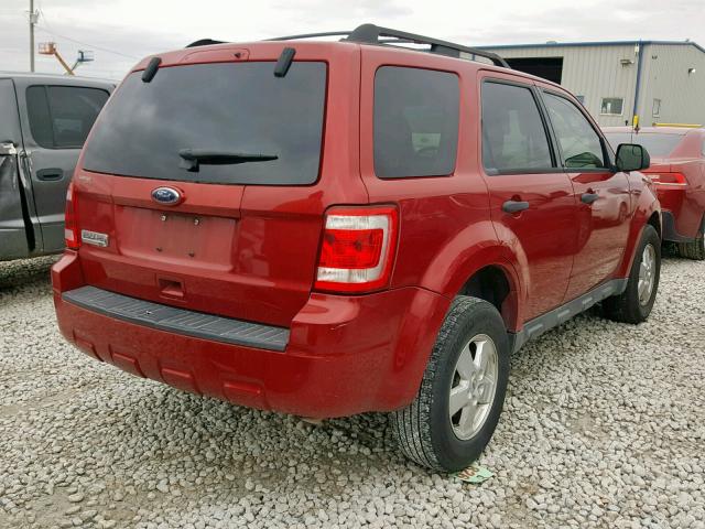 1FMCU0D70BKA07400 - 2011 FORD ESCAPE XLT BURGUNDY photo 4