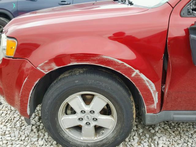 1FMCU0D70BKA07400 - 2011 FORD ESCAPE XLT BURGUNDY photo 9