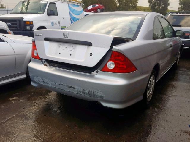 1HGEM22175L061588 - 2005 HONDA CIVIC DX V SILVER photo 4