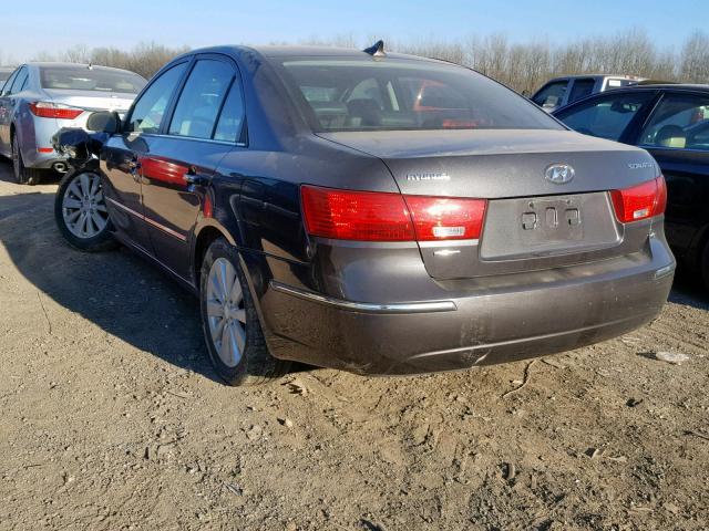 5NPEU46C39H486368 - 2009 HYUNDAI SONATA SE GRAY photo 3