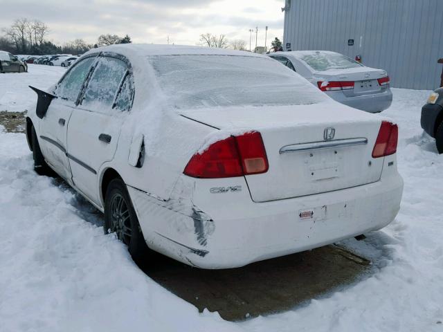 2HGES16172H508696 - 2002 HONDA CIVIC DX WHITE photo 3