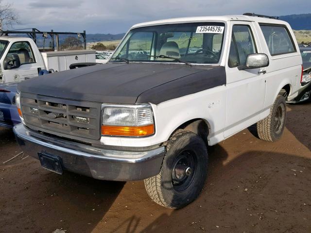 1FMEU15Y9NLA04418 - 1992 FORD BRONCO U10 WHITE photo 2