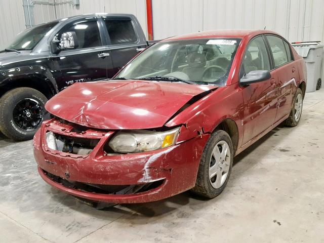 1G8AZ58F67Z174090 - 2007 SATURN ION LEVEL RED photo 2
