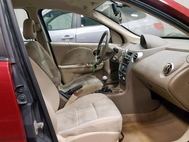 1G8AZ58F67Z174090 - 2007 SATURN ION LEVEL RED photo 5