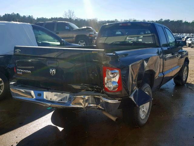 1D7HE42K96S714027 - 2006 DODGE DAKOTA SLT BLACK photo 4