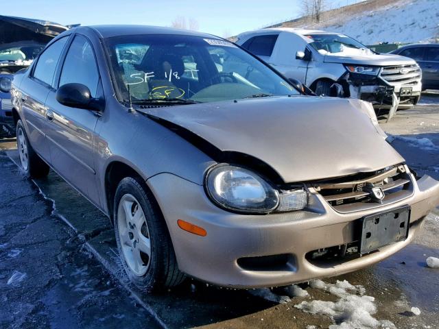 1B3ES46C32D527195 - 2002 DODGE NEON SE GOLD photo 1