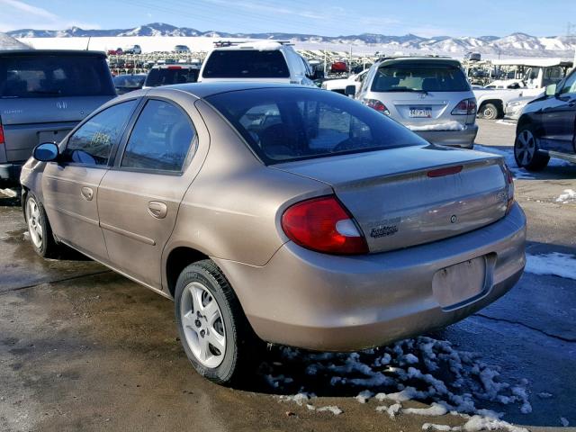 1B3ES46C32D527195 - 2002 DODGE NEON SE GOLD photo 3