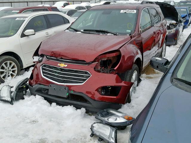 2GNALCEKXG6139004 - 2016 CHEVROLET EQUINOX LT RED photo 2