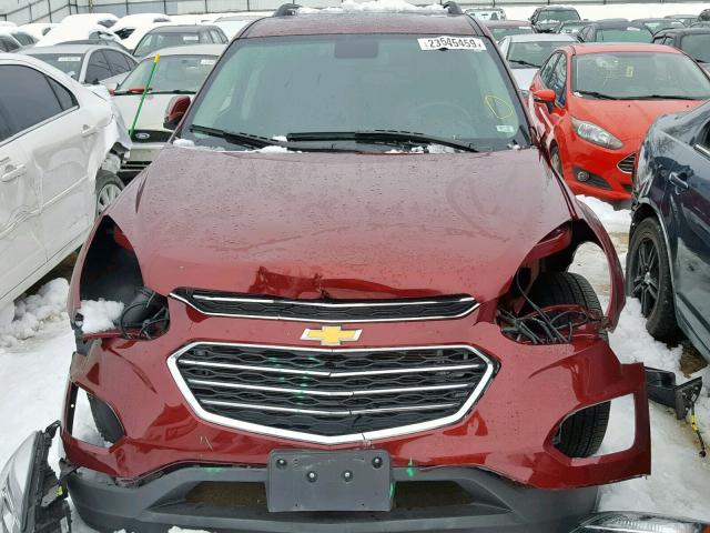 2GNALCEKXG6139004 - 2016 CHEVROLET EQUINOX LT RED photo 9