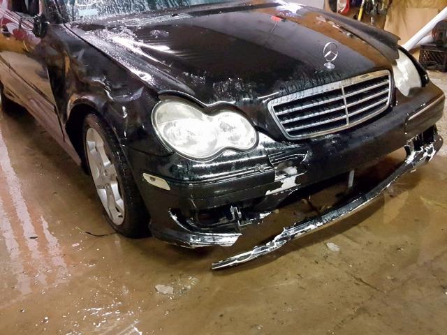 WDBRF52H77F915536 - 2007 MERCEDES-BENZ C 230 BLACK photo 9