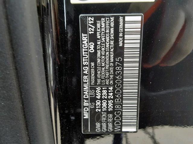 WDDGJ8JB6DG063875 - 2013 MERCEDES-BENZ C 350 4MAT BLACK photo 10