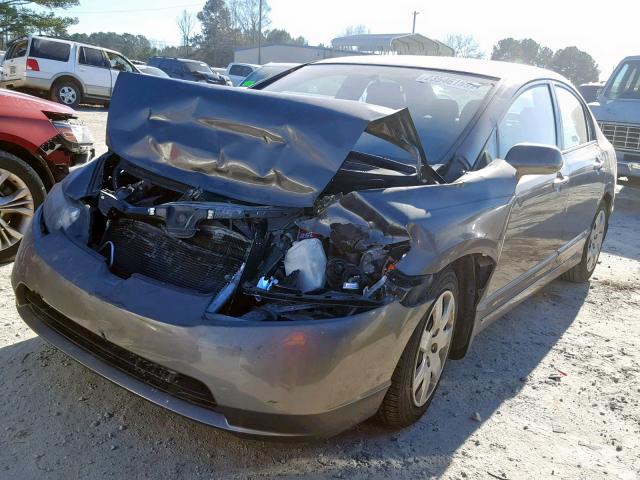 1HGFA16508L021216 - 2008 HONDA CIVIC LX GRAY photo 2