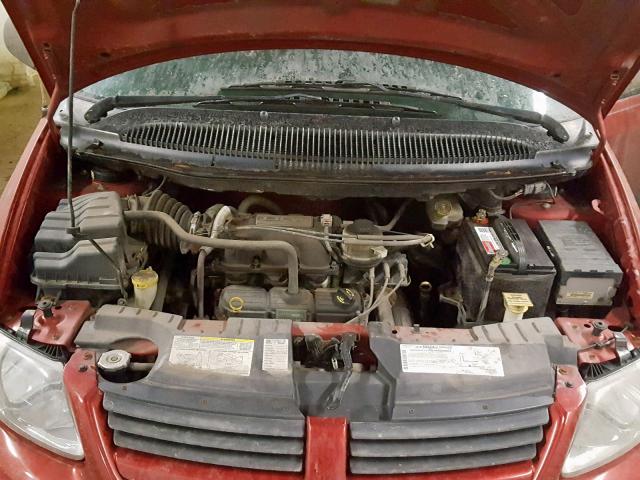 1D4GP45R16B655907 - 2006 DODGE CARAVAN SX RED photo 7