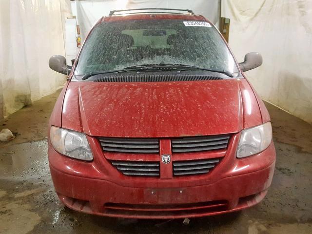 1D4GP45R16B655907 - 2006 DODGE CARAVAN SX RED photo 9