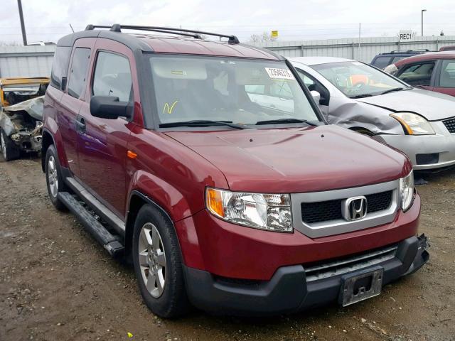 5J6YH28799L004076 - 2009 HONDA ELEMENT EX BURGUNDY photo 1