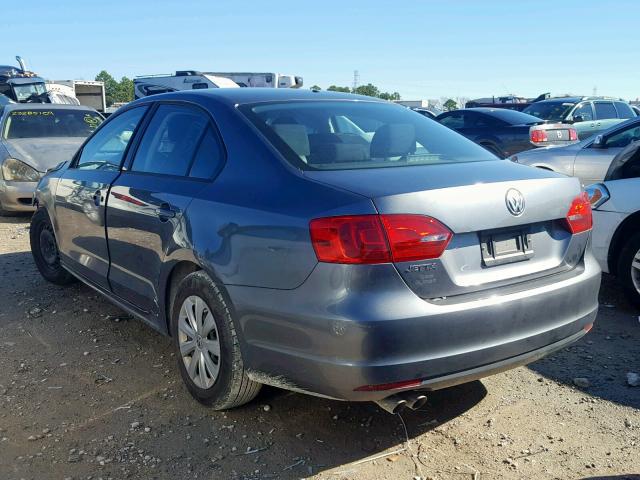 3VW2K7AJ4EM308731 - 2014 VOLKSWAGEN JETTA BASE GRAY photo 3