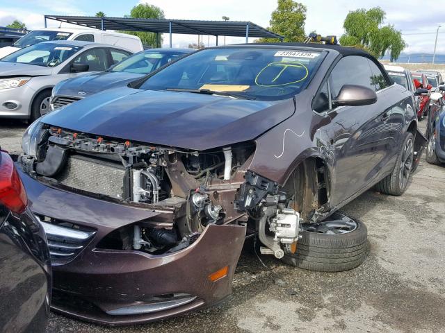 W04WH3N56HG038323 - 2017 BUICK CASCADA PR BROWN photo 2