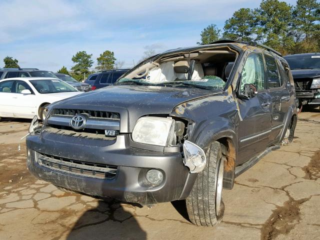 5TDBT48A35S235632 - 2005 TOYOTA SEQUOIA LI GRAY photo 2