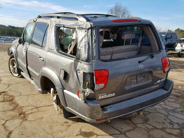 5TDBT48A35S235632 - 2005 TOYOTA SEQUOIA LI GRAY photo 3