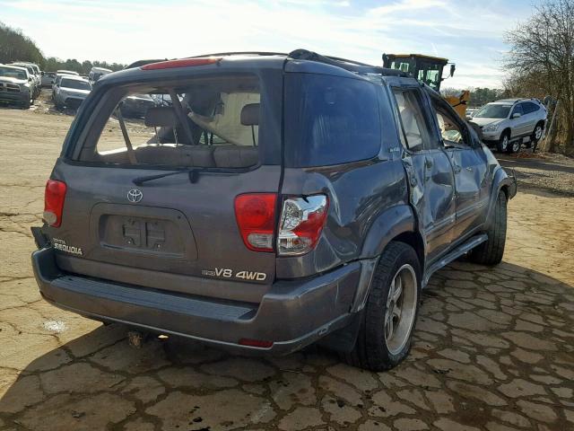 5TDBT48A35S235632 - 2005 TOYOTA SEQUOIA LI GRAY photo 4