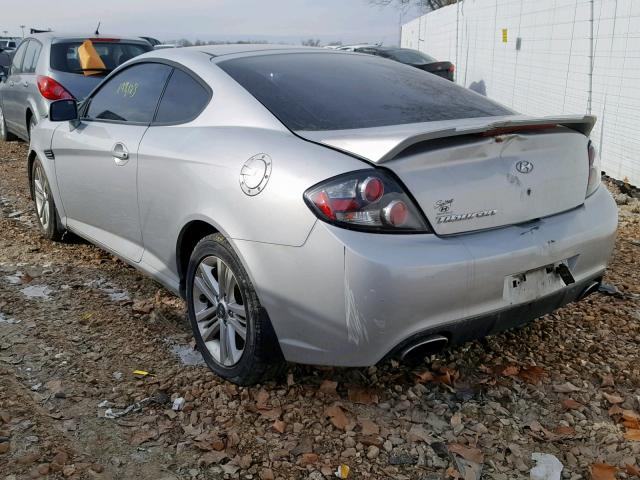 KMHHM66D18U295422 - 2008 HYUNDAI TIBURON GS SILVER photo 3