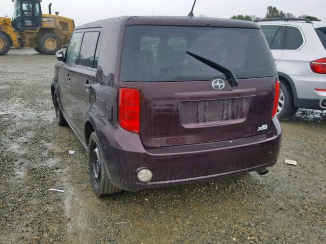 JTLKE50E191064983 - 2009 TOYOTA SCION XB Бордовый фото 3