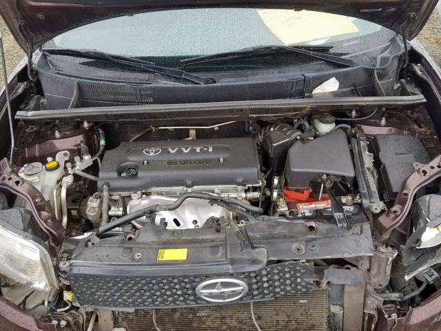 JTLKE50E191064983 - 2009 TOYOTA SCION XB Бордовый фото 7