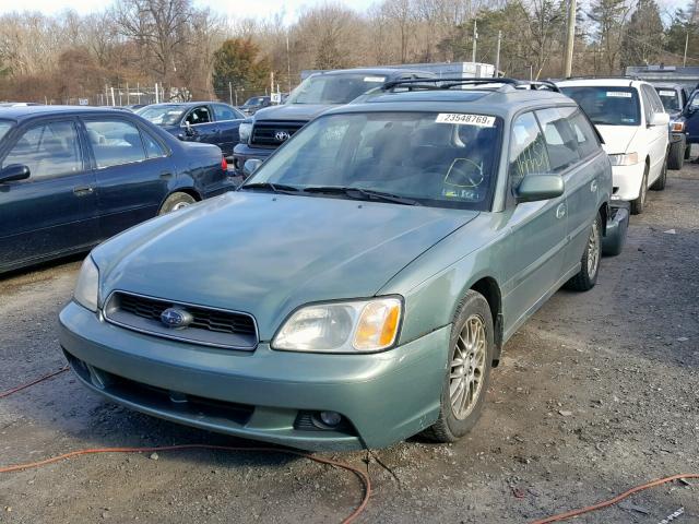 4S3BH635337311543 - 2003 SUBARU LEGACY L GREEN photo 2