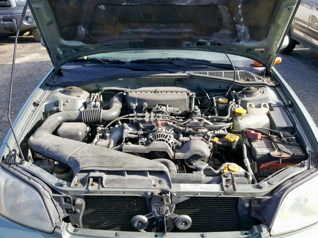 4S3BH635337311543 - 2003 SUBARU LEGACY L GREEN photo 7