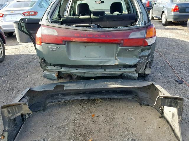 4S3BH635337311543 - 2003 SUBARU LEGACY L GREEN photo 9