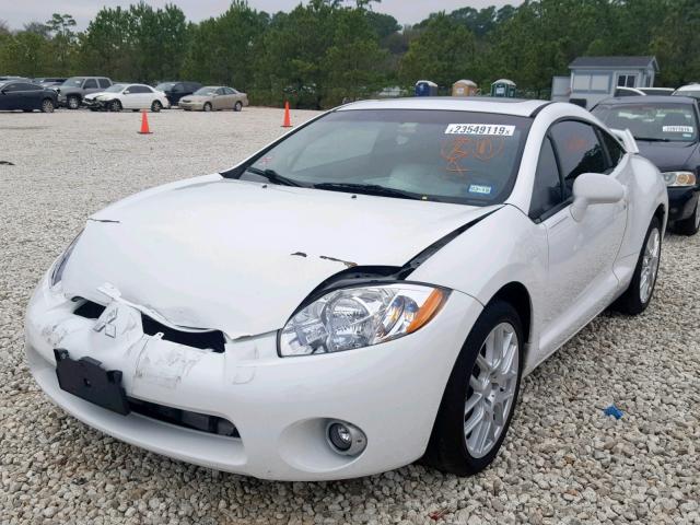 4A3AK34T38E009713 - 2008 MITSUBISHI ECLIPSE GT WHITE photo 2