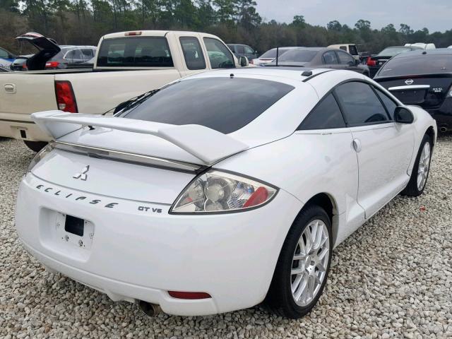 4A3AK34T38E009713 - 2008 MITSUBISHI ECLIPSE GT WHITE photo 4