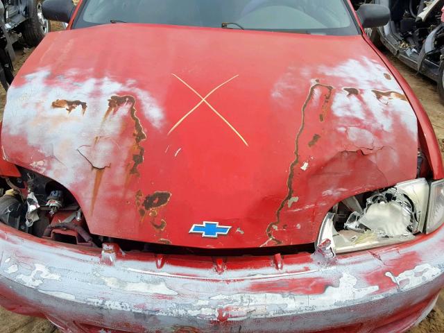 1G1JC524717350705 - 2001 CHEVROLET CAVALIER B RED photo 7