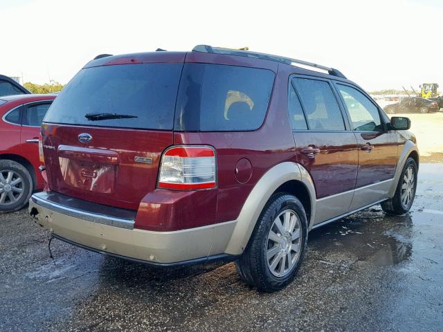 1FMDK07W38GA29058 - 2008 FORD TAURUS X E BURGUNDY photo 4