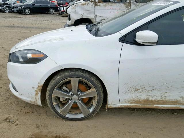 1C3CDFEB7FD159716 - 2015 DODGE DART GT WHITE photo 9