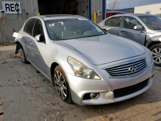 JN1CV6AR9AM457160 - 2010 INFINITI G37 SILVER photo 1