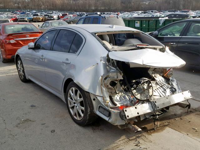 JN1CV6AR9AM457160 - 2010 INFINITI G37 SILVER photo 3