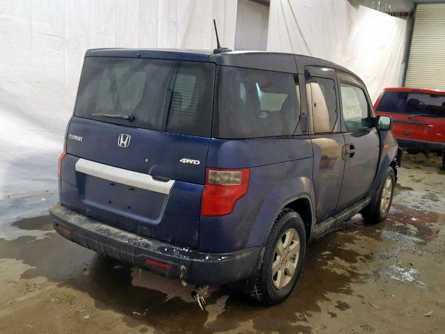 5J6YH2H78AL001464 - 2010 HONDA ELEMENT EX BLUE photo 4