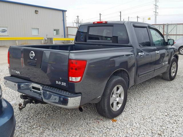 1N6BA07A06N565829 - 2006 NISSAN TITAN XE CHARCOAL photo 4