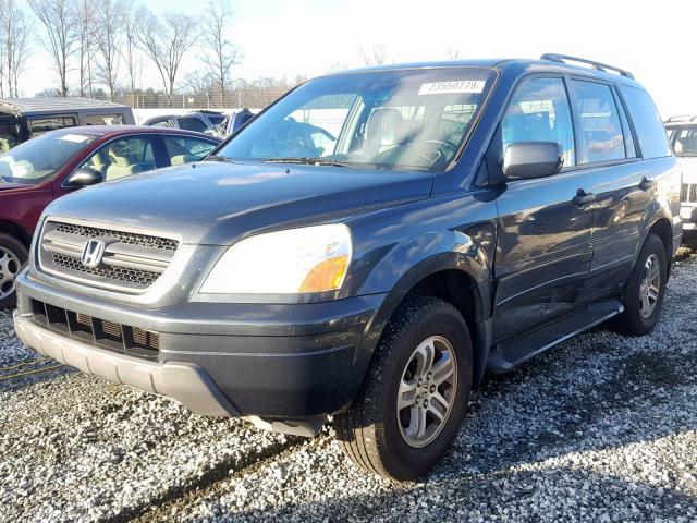 5FNYF18575B046487 - 2005 HONDA PILOT EXL GREEN photo 2