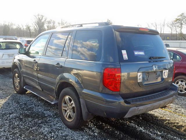 5FNYF18575B046487 - 2005 HONDA PILOT EXL GREEN photo 3