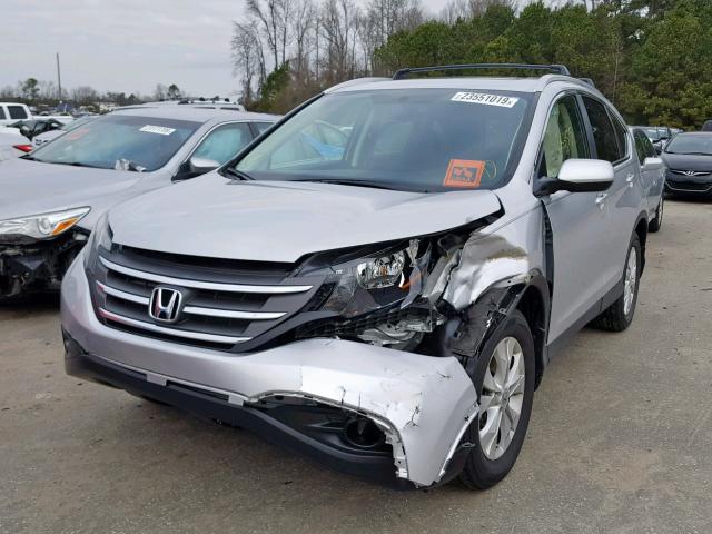 2HKRM4H72DH627120 - 2013 HONDA CR-V EXL SILVER photo 2