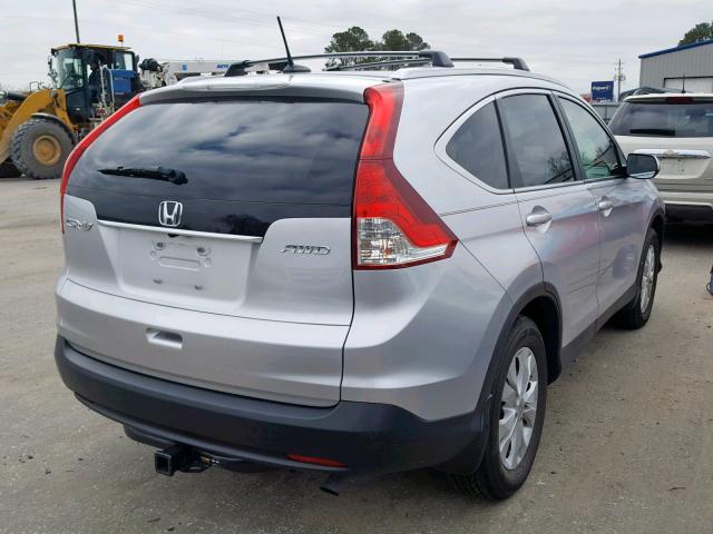 2HKRM4H72DH627120 - 2013 HONDA CR-V EXL SILVER photo 4