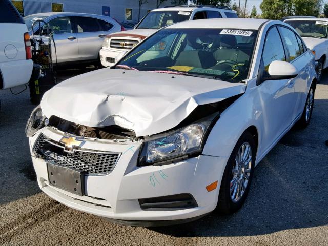 1G1PJ5SC6C7288238 - 2012 CHEVROLET CRUZE ECO WHITE photo 2