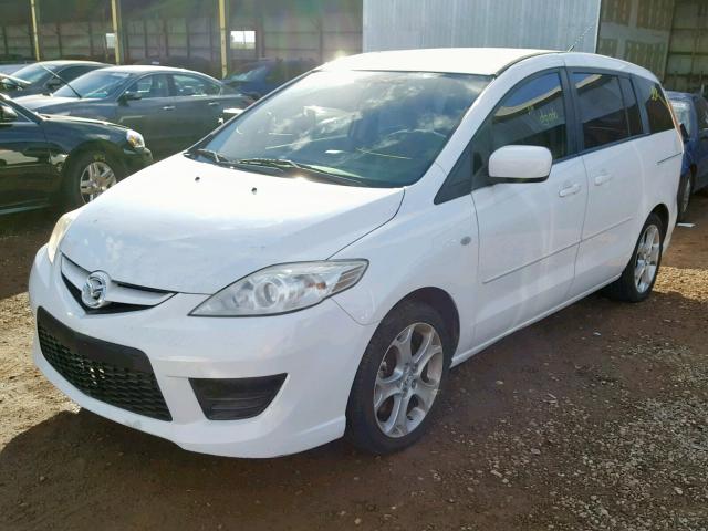 JM1CR29L180324050 - 2008 MAZDA 5 WHITE photo 2